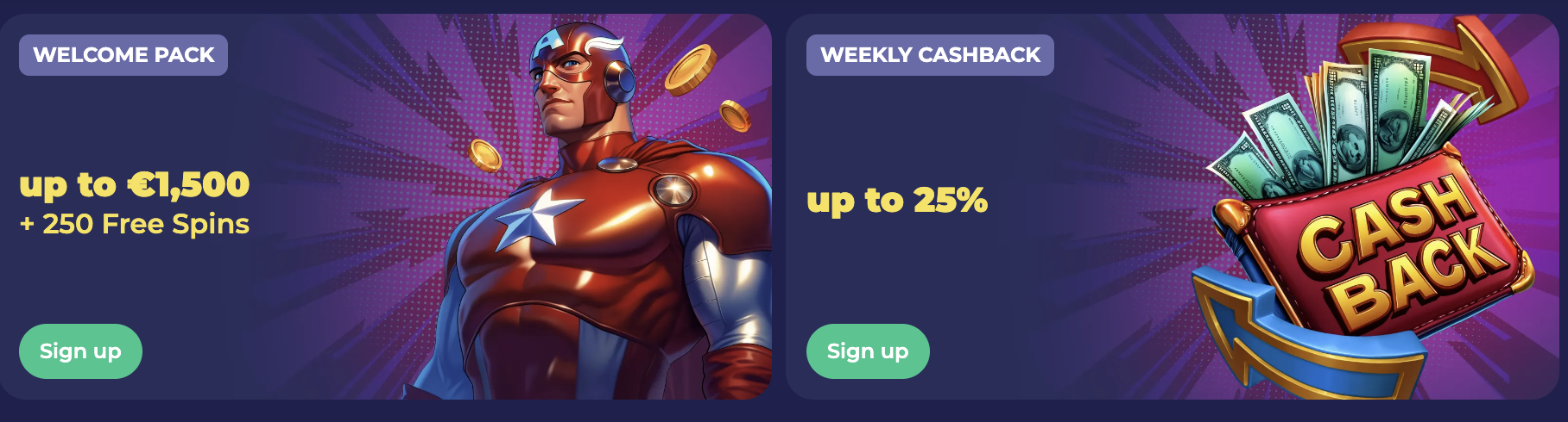 Bruno Casino Website Interface